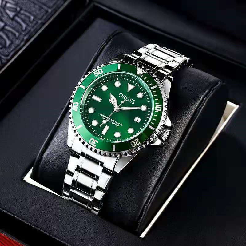 Green Rolex type watch