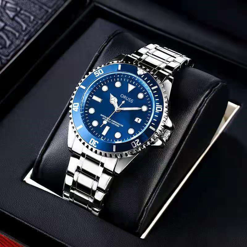 Blue Rolex type watch