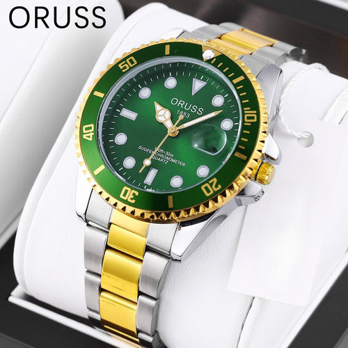 (Gold - Green) Rolex type watch